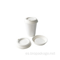 100% Biodegradable Bagasse Coffee Tapa de 90 mm